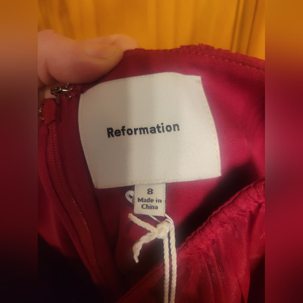 Reformation Burgundy Midi Laly Dress - Picture 5 of 7